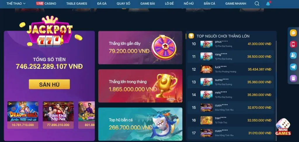 Đồ họa slot game sống động với âm thanh chân thực